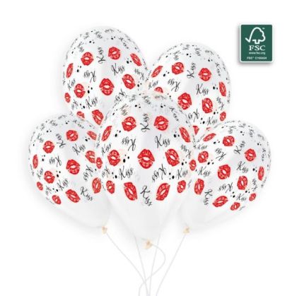 Балони с печат "Kiss" 13"-50бр
