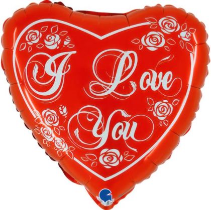 Фолиев балон сърце "I Love You"