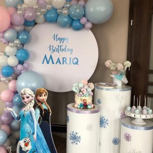 Дървена стойка с табела ф100см